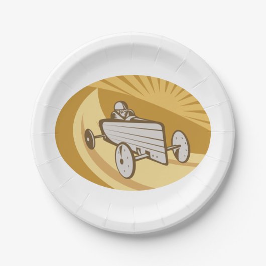 Soapbox Car Pappteller (Vorderseite)