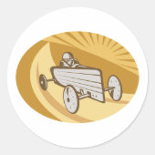 Soapbox Car Runder Aufkleber (Vorderseite)