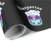 Soaperstar Funny Soap Pun Dark BG Geschenkpapier (Rolleneckpunkt)