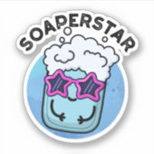 Soaperstar Funny Superstar Soap Puff Aufkleber (Vorderseite)