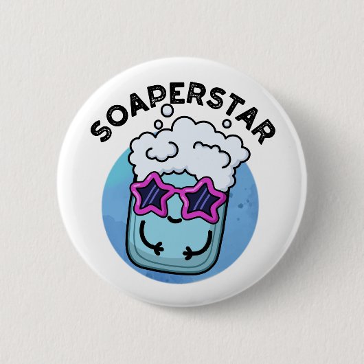 Soaperstar Funny Superstar Soap Puff Button (Vorderseite)