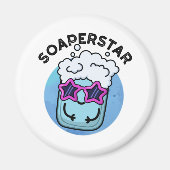 Soaperstar Funny Superstar Soap Puff Magnet (Vorne)
