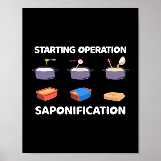 Soapmaking Starting Operation Saponization Soap Poster (Vorne)