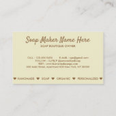 Soaps-Branding Visitenkarte (Rückseite)