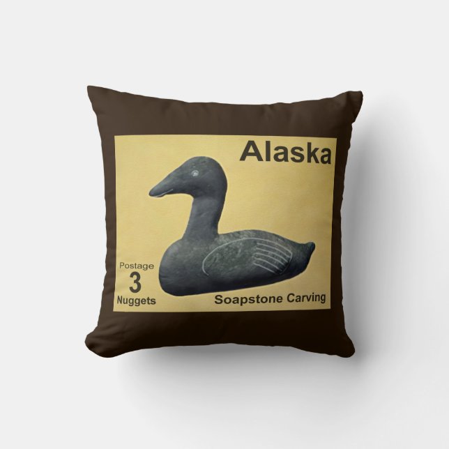 Soapstone Eider Duck Kissen (Vorderseite)