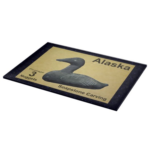 Soapstone Eider Duck Schneidebrett (Ecke)
