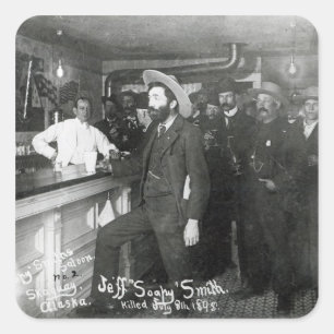 Soapy Smiths Saloon Bar Quadratischer Aufkleber