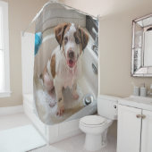 Soapy Wet Puppy Bath Dusche Vorhang (Beispiel)
