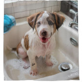 Soapy Wet Puppy Bath Dusche Vorhang (Vorderseite)