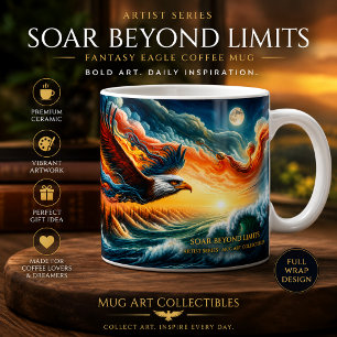 Soar Beyond Limits Adler Fantasy Kunst Kaffeetasse
