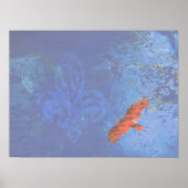 Soar Blue Grunge Poster (Vorne)