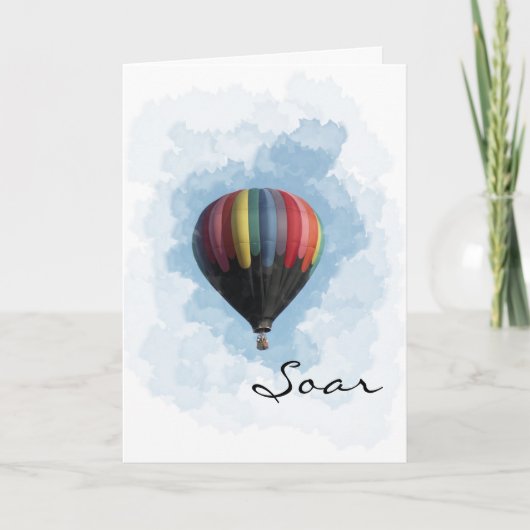 Soar Graduation Hot Air Balloon Karte (Vorderseite)