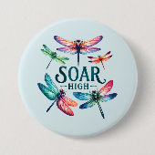 Soar High - Artistic Dragonfly Button (Vorderseite)