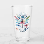 Soar High - Artistic Dragonfly Glas (Rückseite)