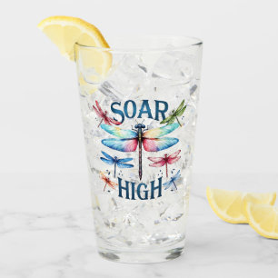 Soar High - Artistic Dragonfly Glas