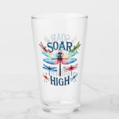 Soar High - Artistic Dragonfly Glas (Vorderseite)