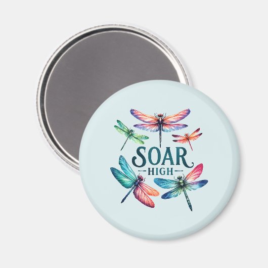 Soar High - Artistic Dragonfly Magnet (Vorderseite/Rückseite)