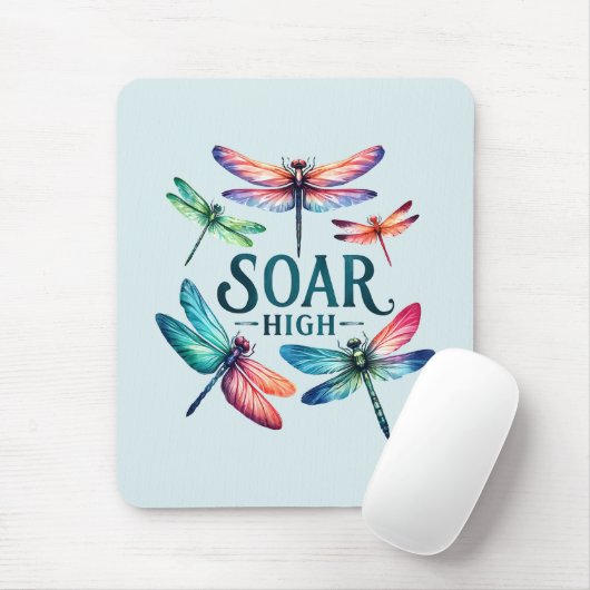 Soar High - Artistic Dragonfly Mousepad (Mit Mouse)