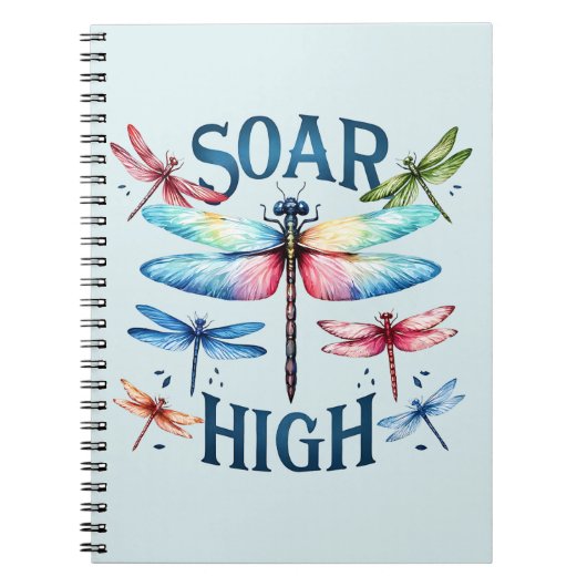 Soar High - Artistic Dragonfly Notizblock (Vorderseite)