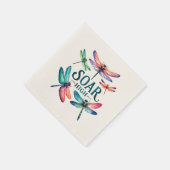 Soar High - Artistic Dragonfly Serviette (Ecke)