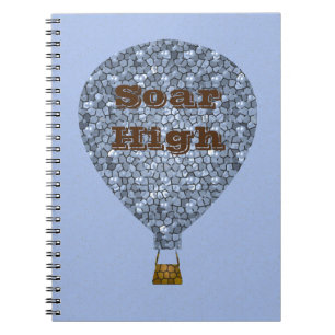 Soar High Mosaik Hot Air Ballon Inspiration Notizblock