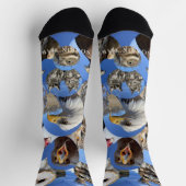Soarin' Hawk Birds - Premium Crew Sock Socken (Oben)