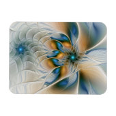 Soaring, Abstract Fantasy Fractal Art With Blue Magnet (Horizontal)