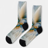 Soaring, Abstract Fantasy Fractal Art With Blue Socken (Linkes Detail)