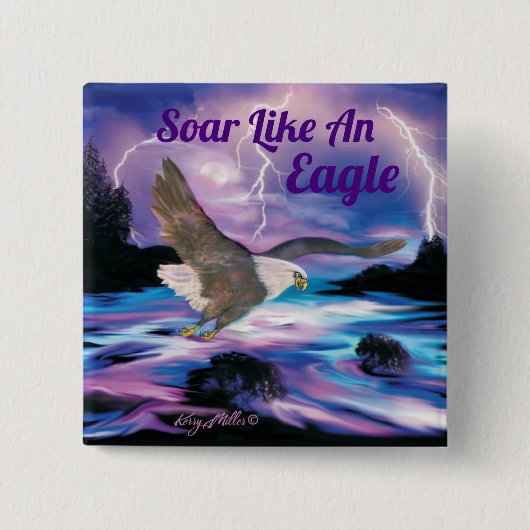 Soaring Bald Eagle Button (Vorderseite)