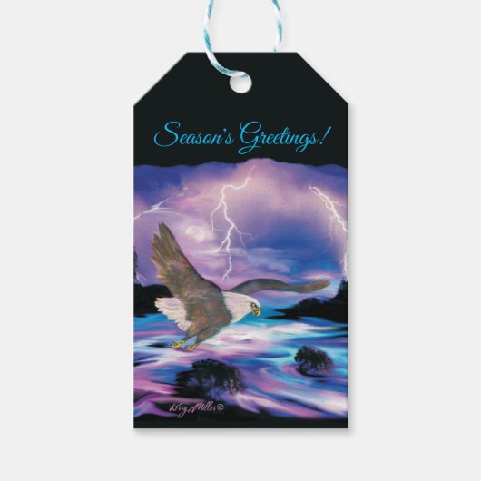 Soaring Bald Eagle Geschenkanhänger (Vorderseite)