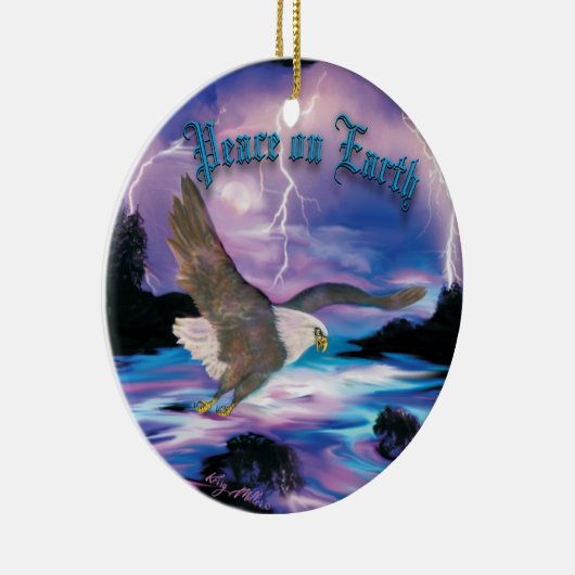 Soaring Bald Eagle Keramik Ornament (Rechts)