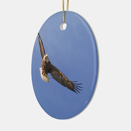 Soaring Bald Eagle Keramikornament (Links)