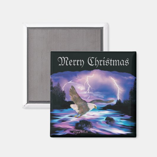 Soaring Bald Eagle Magnet (Vorderseite/Rückseite)