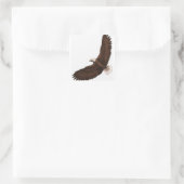 Soaring Bald Eagle Quadratischer Aufkleber (Tasche)