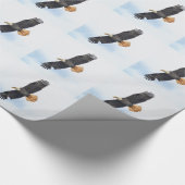 Soaring Bald Eagle Wildife Foto Art Geschenkpapier (Ecke)