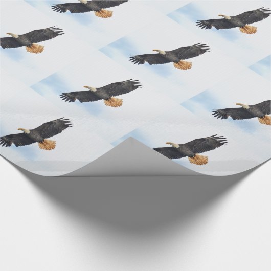 Soaring Bald Eagle Wildife Foto Art Geschenkpapier (Ecke)