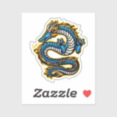 Soaring Blue Dragon Aufkleber (Blatt)