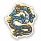 Soaring Blue Dragon Aufkleber (Vorderseite)
