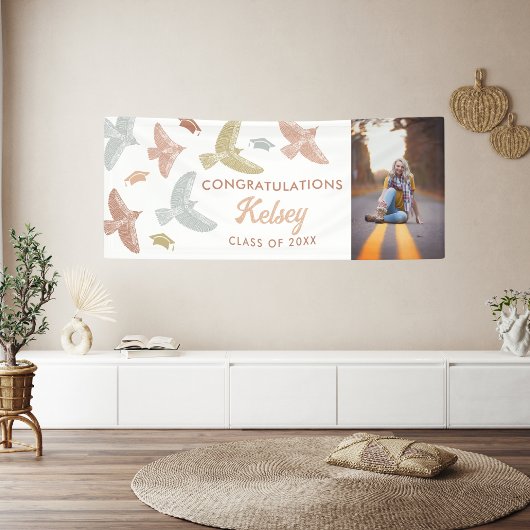 Soaring Boho Birds Abschluss Foto Banner