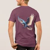 Soaring Crystal Eagle – Symbol of Transformation Tri-Blend Shirt (Rückseite)