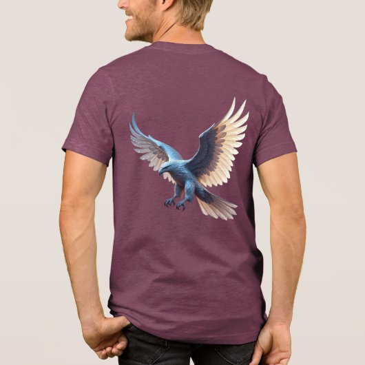 Soaring Crystal Eagle – Symbol of Transformation Tri-Blend Shirt (Rückseite)