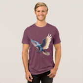 Soaring Crystal Eagle – Symbol of Transformation Tri-Blend Shirt (Vorderseite voll)
