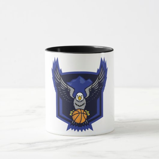 Soaring Eagle Basketball - Fett Sport Emblem Tasse (Zentrum)
