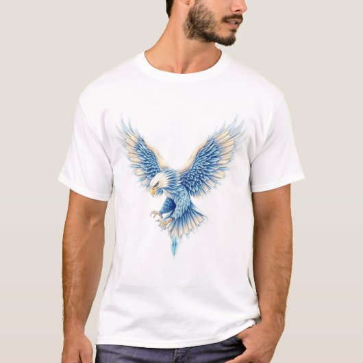 Soaring Eagle - Detaillierte digitale Illustration T-Shirt (Vorderseite)
