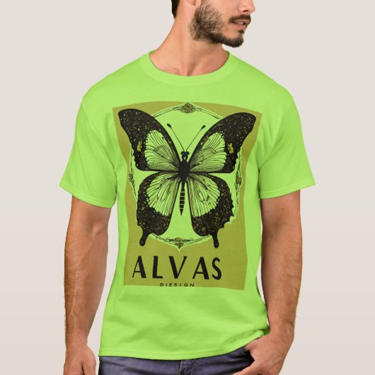 Soaring Elegance - Alvas Design mit Schmetterling  T-Shirt (Vorderseite)