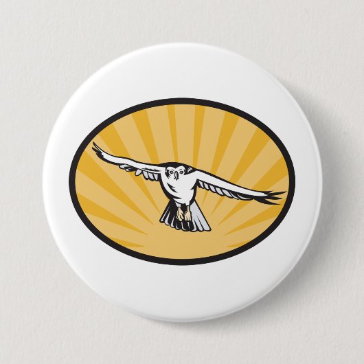 Soaring Falcon Bold Bird of Prey Button (Vorderseite)