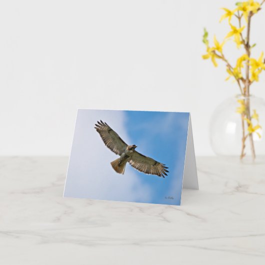 Soaring Hawk Note Card Karte (Gelbe Blume)