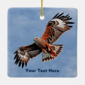 Soaring Red Kite Keramikornament (Rückseite)