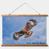 Soaring Red Kite Wandteppich Mit Holzrahmen (Vorne)