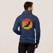 Soaring Sunset with a Pterodactyl Hoodie (Schwarz voll)